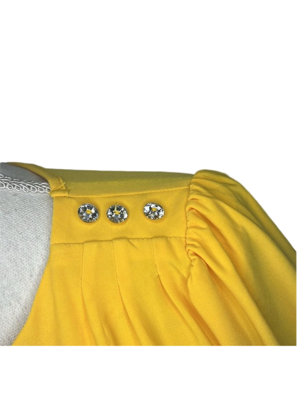 DIANA BELLE YELLOW PETITE TOP - Picture 6 of 7
